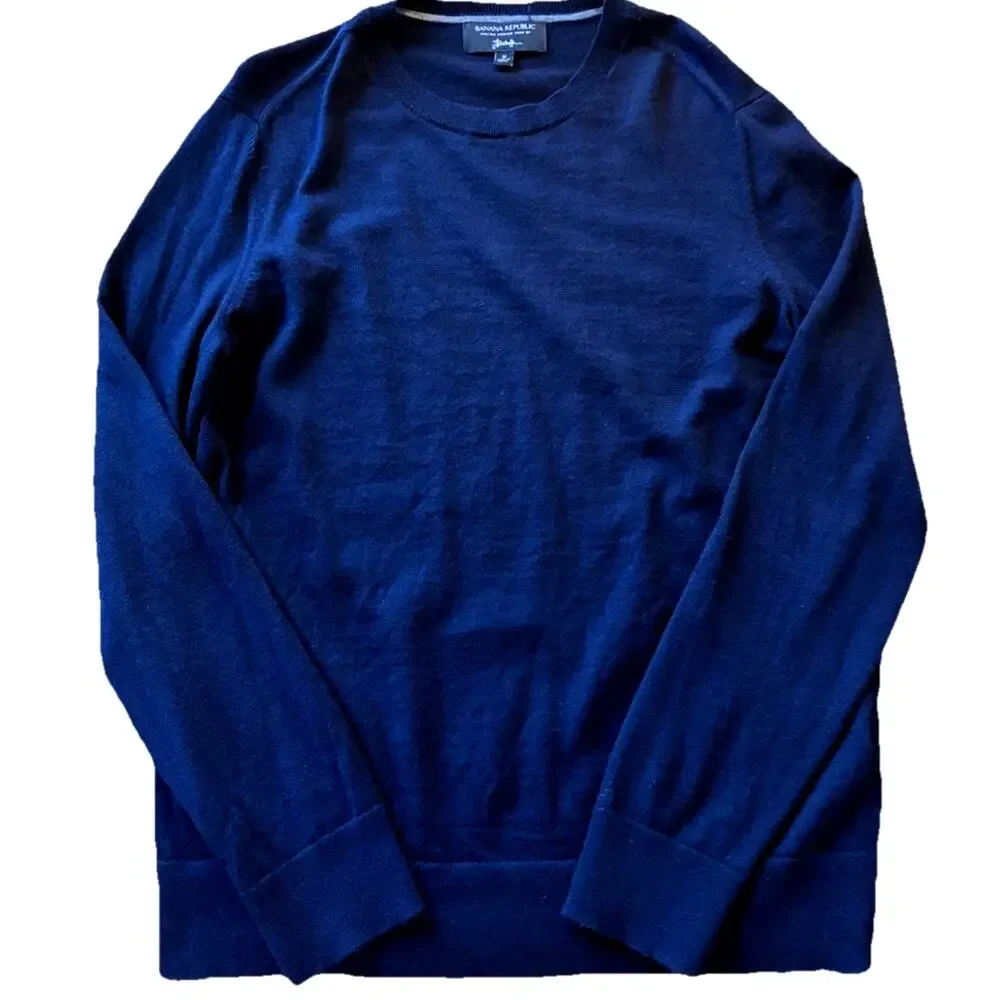 Banana Republic Baruffa Italian Merino Wool Sweater Men M Old Money Quiet Luxury